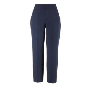 Athleta Pull-On Ankle Pants Size 10 Navy Blue Stretch Comfort Waist